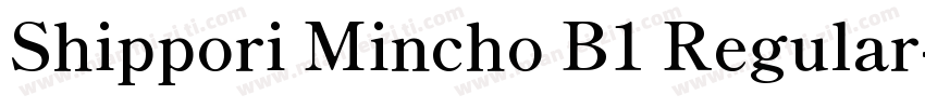Shippori Mincho B1 Regular字体转换